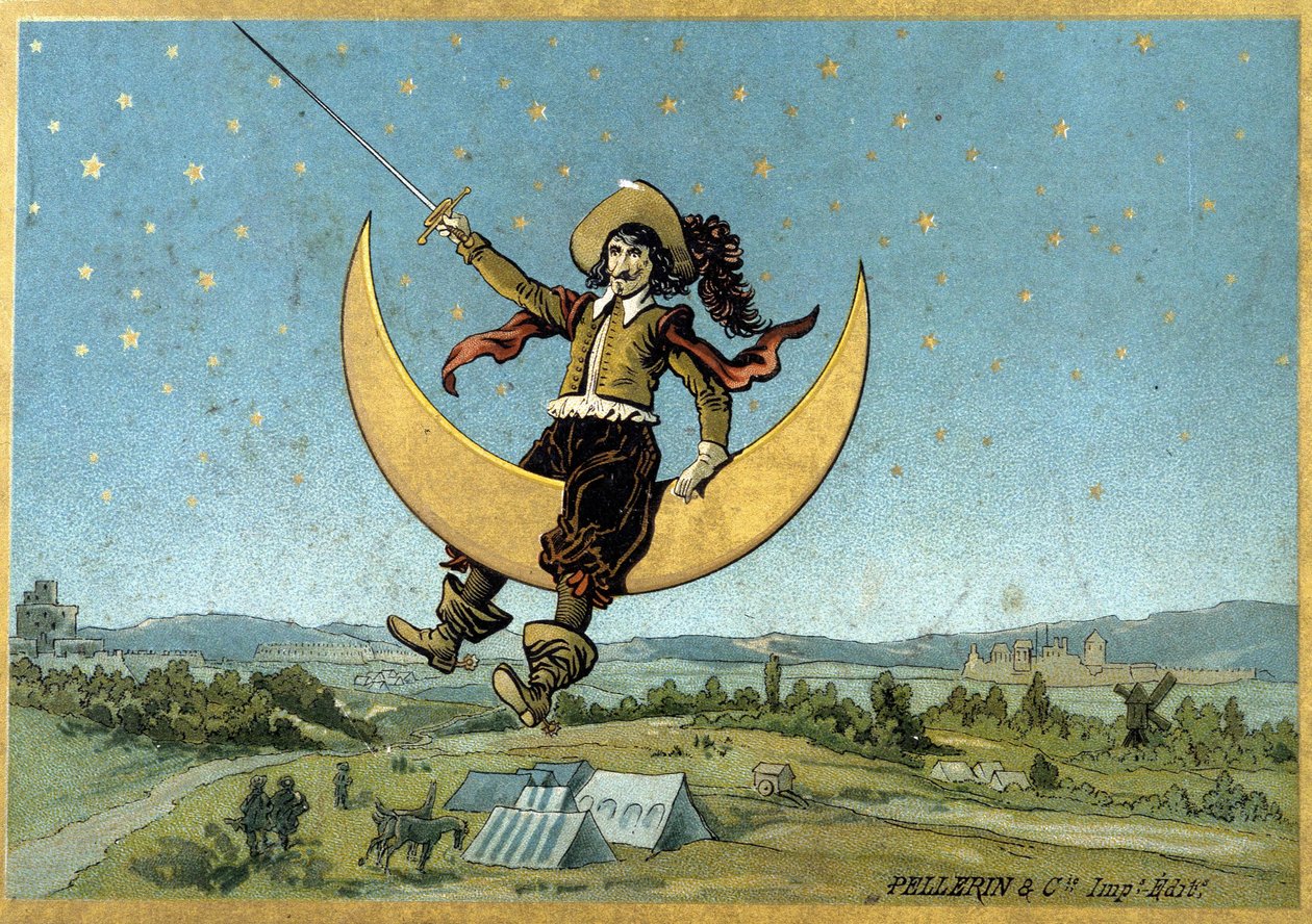 Illustration of Cyrano de Bergerac in his novel “The other world”” 作者 亨利·迈格罗
