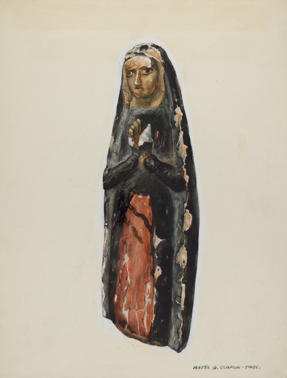 Bulto Virgin，约1939年。 作者 马杰尔·G·克拉弗林