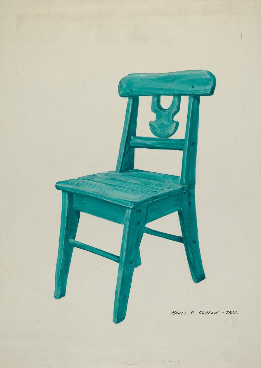 椅子，约1937年。 作者 马杰尔·G·克拉弗林