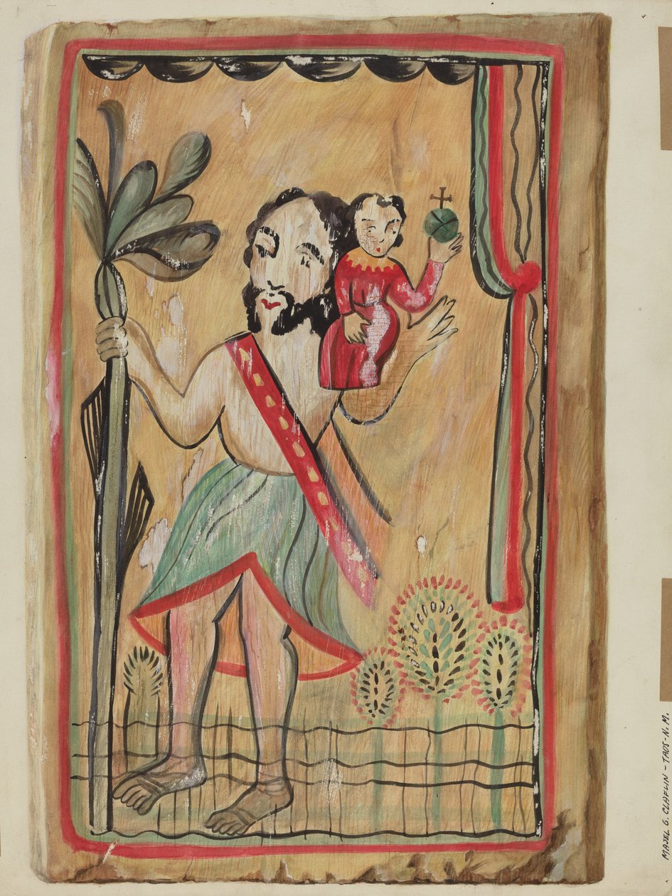 Retablo - 圣克里斯托弗，19351942。 作者 马杰尔·G·克拉弗林