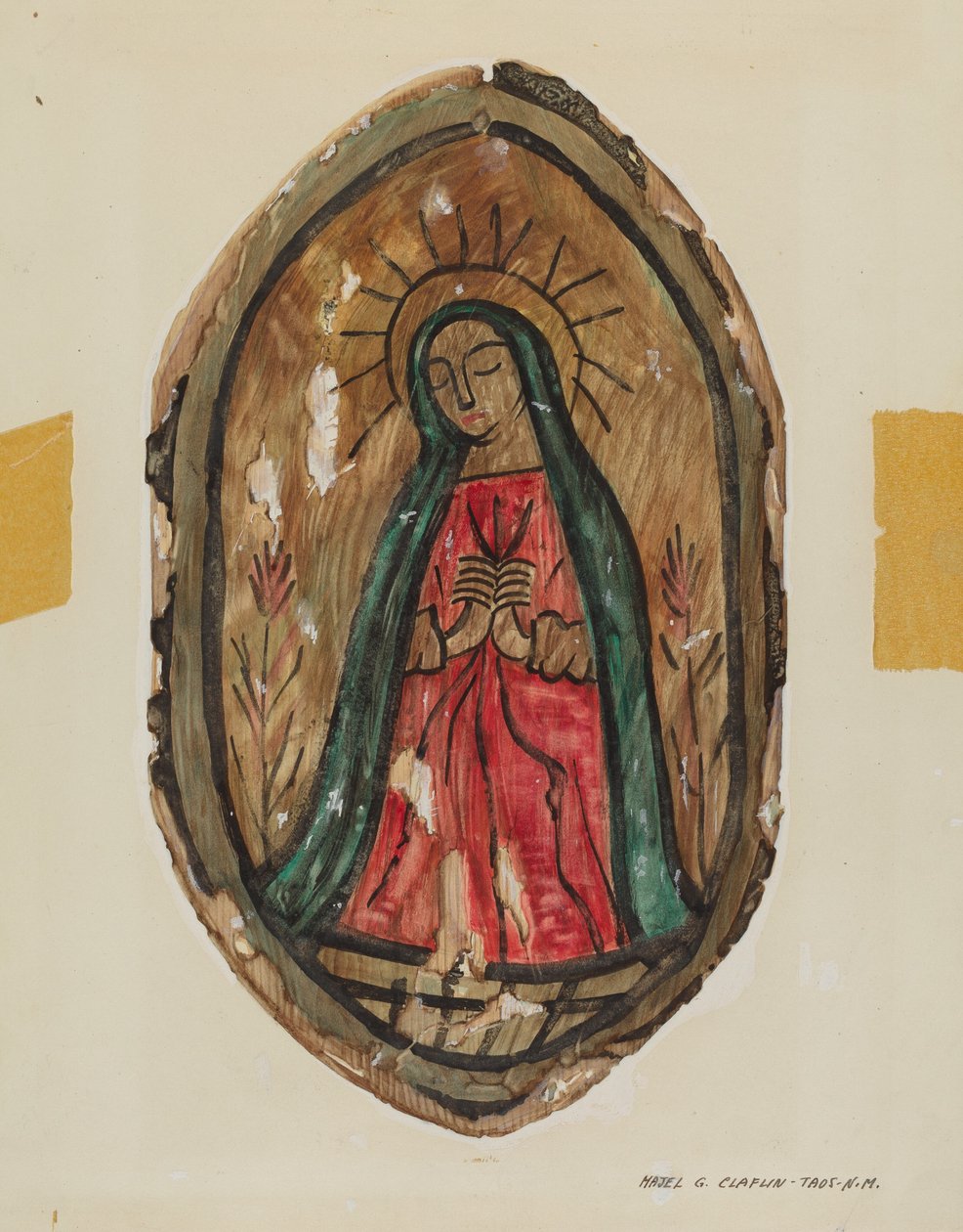 Retablo - 圣玛丽亚，约1939年。 作者 马杰尔·G·克拉弗林