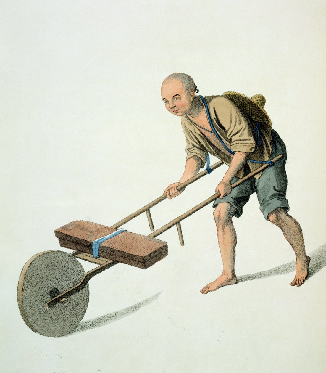劳动者，来自“中国服饰”的第27号板块，由J. Dadley，1800年雕刻而成 作者 乔治·亨利·梅森少校
