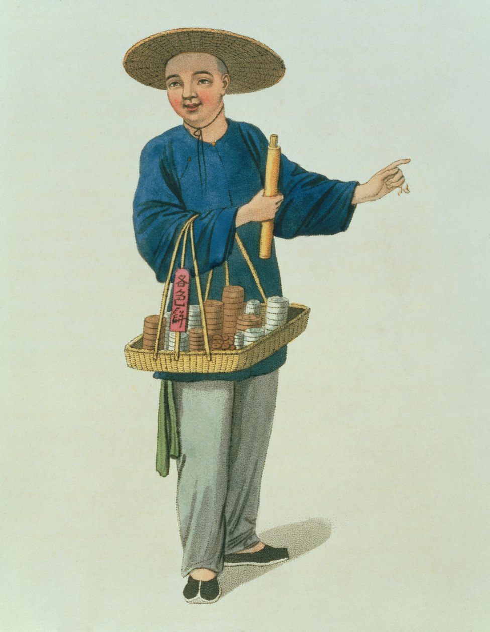 一个药剂师，来自“中国服饰”的第26块，由J. Dadley，1800年雕刻而成 作者 乔治·亨利·梅森少校