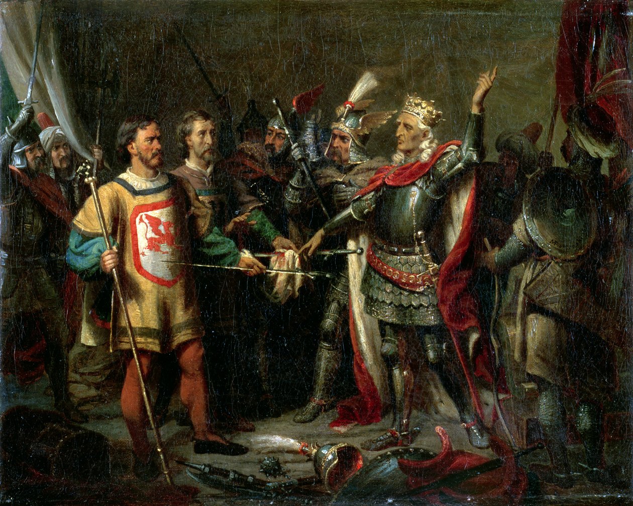 1854年7月15日，在Tannenberg战役前的Wladyslaw II Jagiello，1854年 作者 马克西米尔詹·安东尼·皮奥特洛夫斯基
