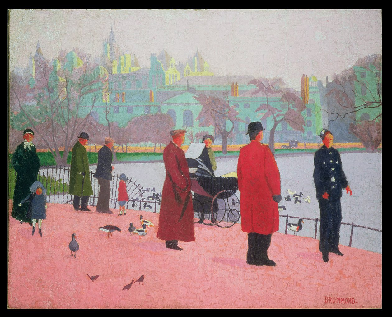 在公园（圣詹姆斯公园）1912年 作者 马尔科姆·德拉蒙德（Malcolm Drummond）