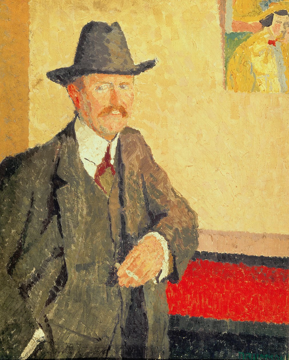 Charles Ginner的肖像，c.1911 作者 马尔科姆·德拉蒙德（Malcolm Drummond）