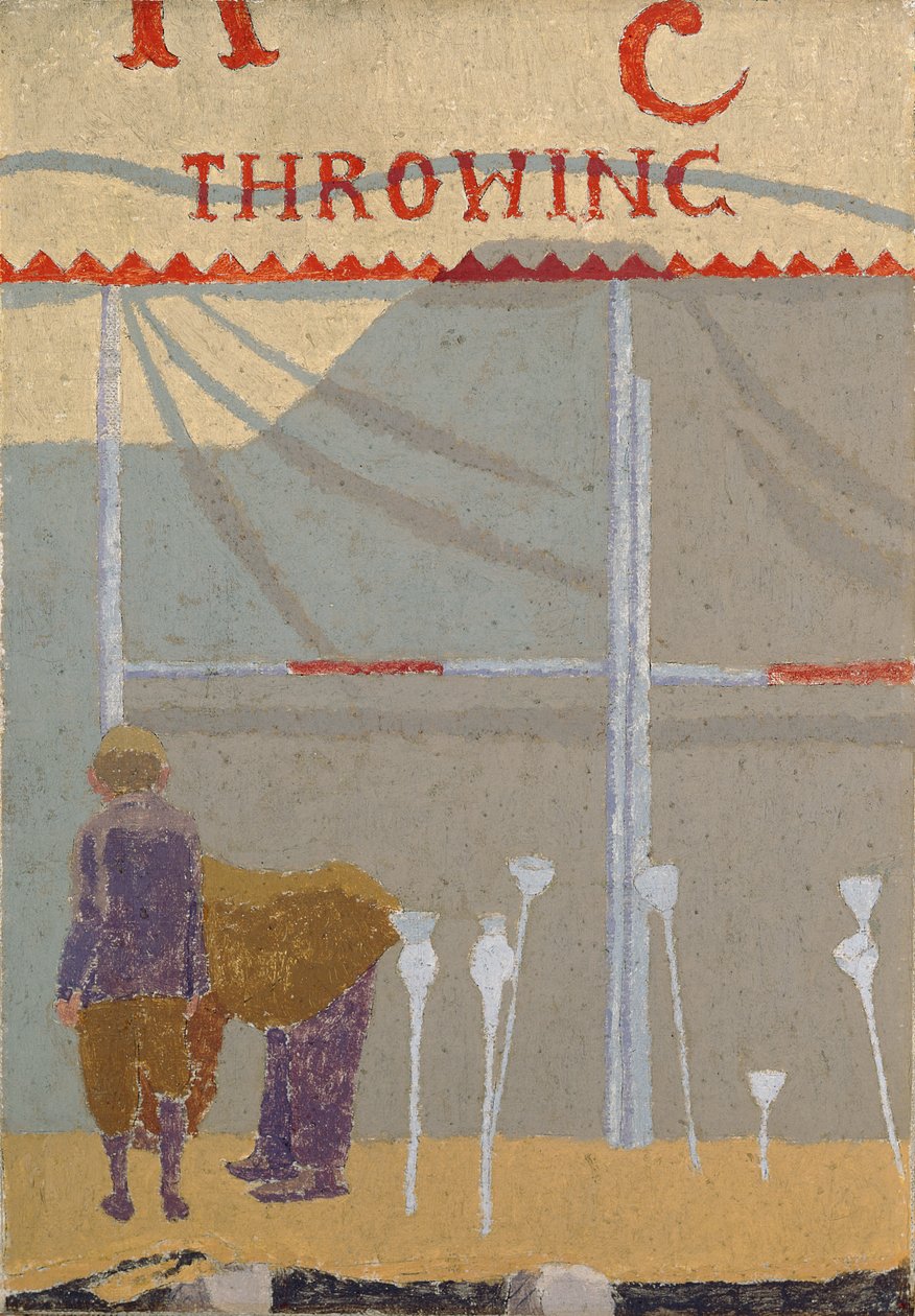 椰树之羞》，约1920年（布面油画 作者 马尔科姆·德拉蒙德（Malcolm Drummond）
