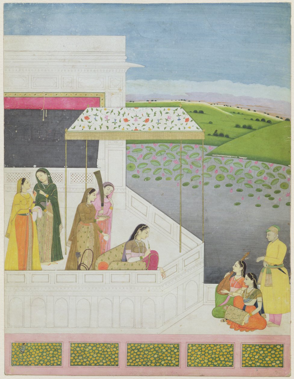 听到音乐的少妇，c.1745-50 作者 马纳克