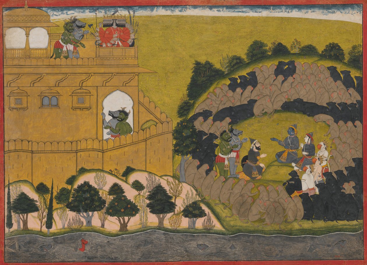拉玛（Rama）发行《恶魔间谍舒卡（Semon）》和《莎拉娜（Sarana）：法兰西围困》系列的对开本（ca.1725）。 作者 真乐