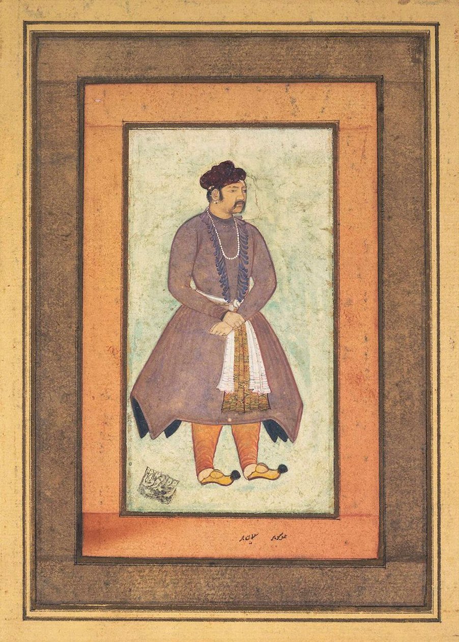 阿克巴大帝1542-1605年的肖像，莫卧儿皇帝，16世纪下半叶。 作者 马诺哈尔