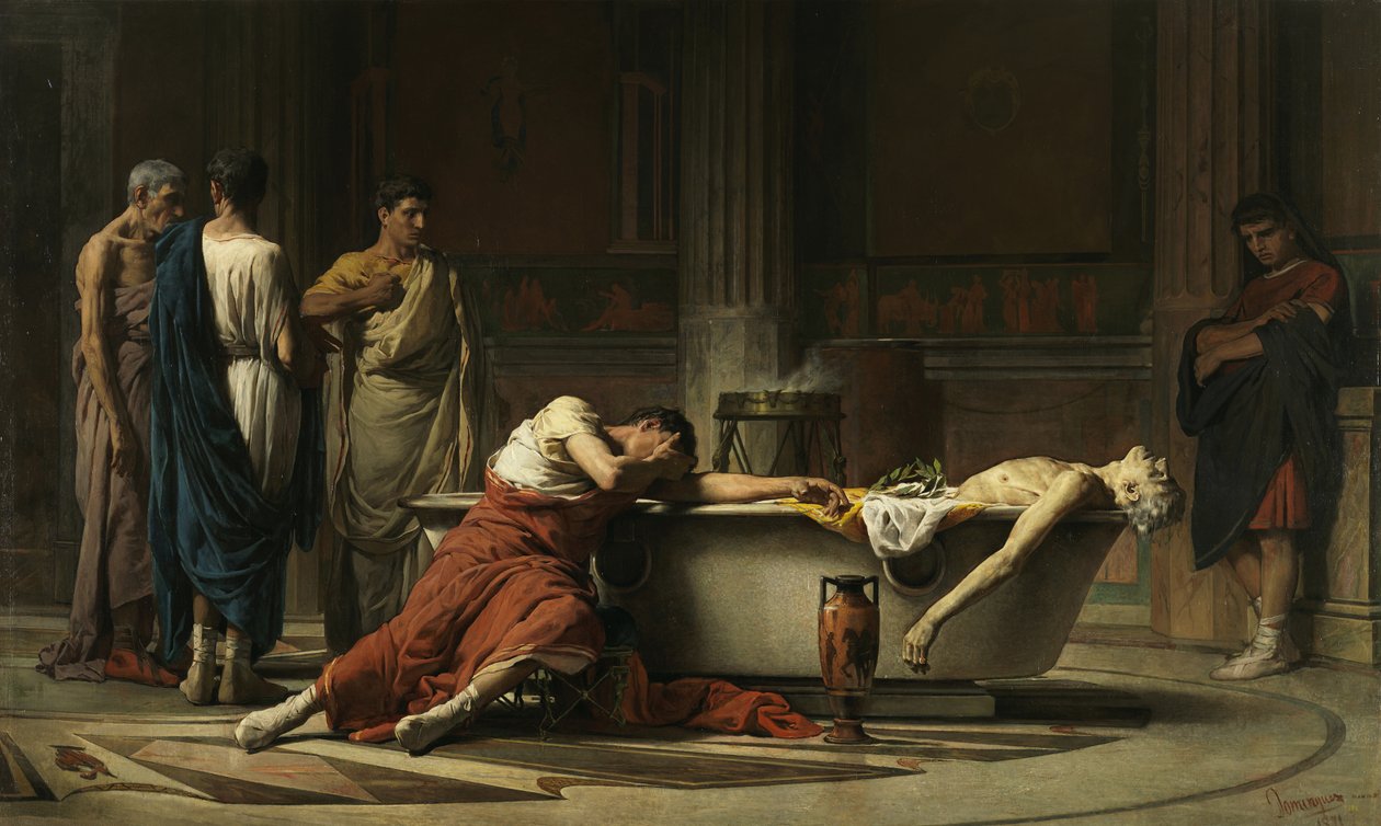 塞内卡去世，1871年 作者 曼努埃尔·多明格斯（ManuelDomínguezSánchez）