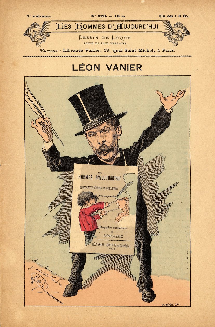 世界人类》第320期的封面，插图由Manuel Luque（1854-1919）绘制。文本：保罗-维兰-瓦尼埃-莱昂（1847-1896） 作者 曼努埃尔·卢克（Manuel Luque）