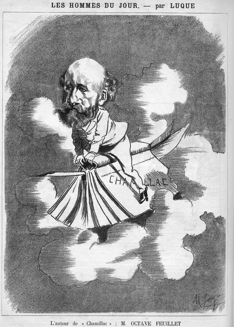 奥克塔夫-费埃勒（1821-1890）法国作家。 作者 曼努埃尔·卢克（Manuel Luque）
