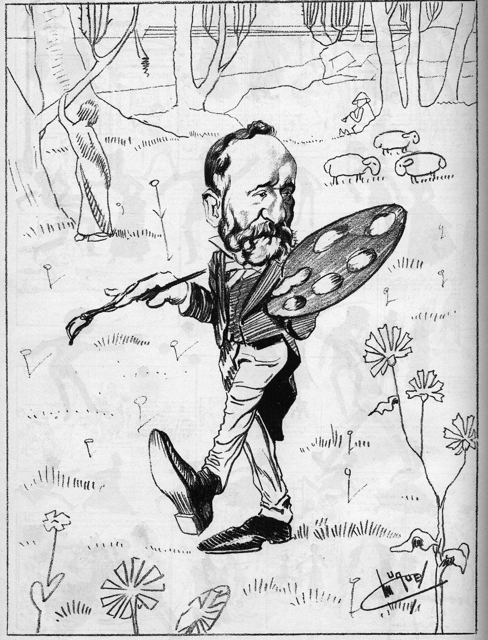 普维斯-德-沙畹（1824-1898），法国画家。 作者 曼努埃尔·卢克（Manuel Luque）