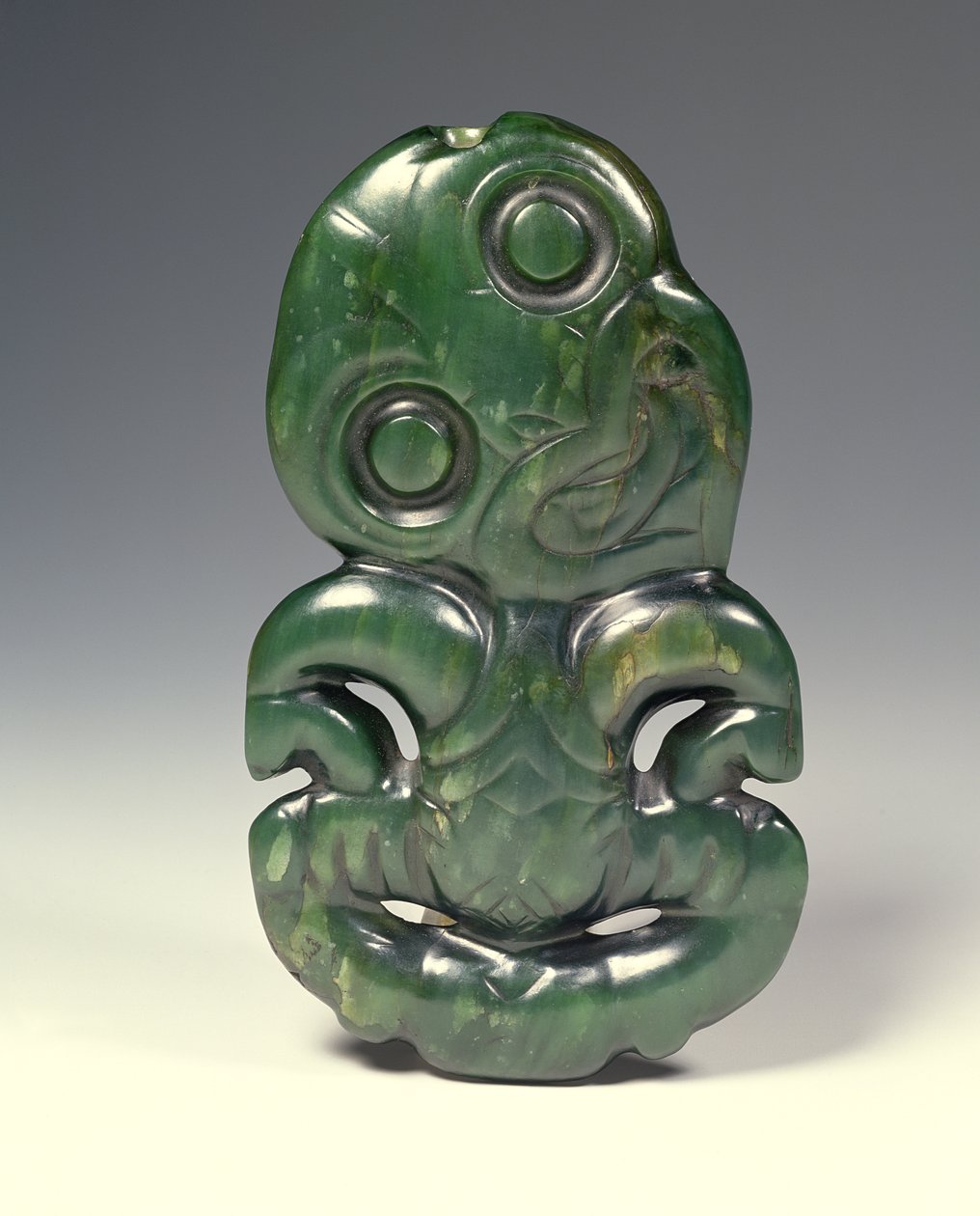 18世纪末（和田玉）神Hei-Tiki形式的坠饰 作者 毛利人