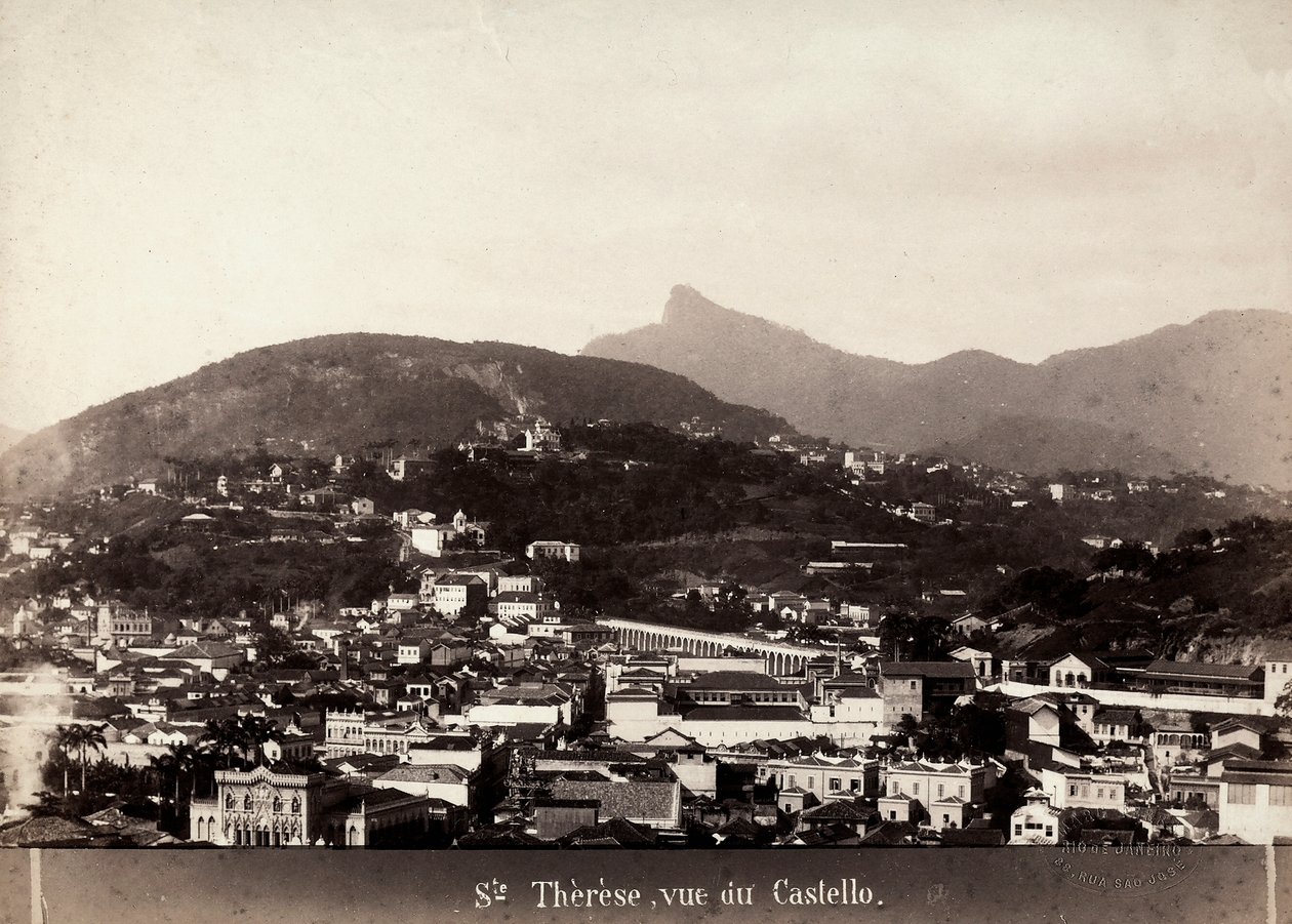 巴西圣特雷莎景观，c.1880-90（黑白照片） 作者 马克·费雷兹