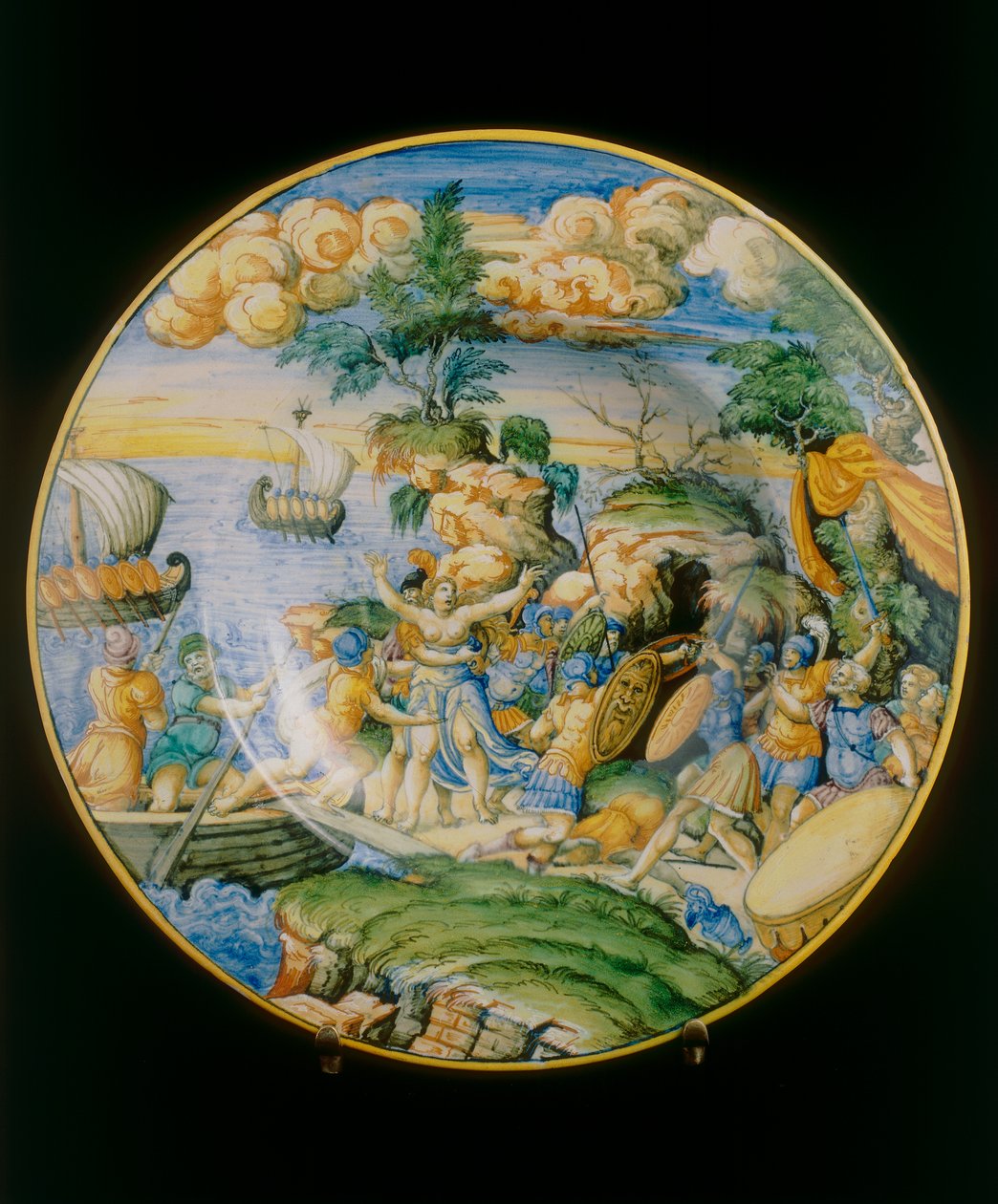 埃琳娜的强奸案，属于 Marcantonio Raimondi 的盘子，保存在佛罗伦萨的 Museo Nazionale del Bargello 作者 Marcantonio（attr.to）莱蒙迪