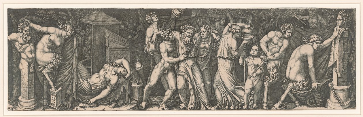 Bacchanalia，约1510-1511年。 作者 马尔坎通尼奥·莱蒙迪