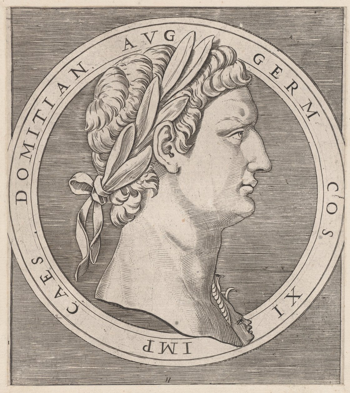 Speculum Romanae Magnificentiae：Domitian, from The Twelve Caesars, ca. 1500-1534., ca. 1500-1534. 作者 马尔坎通尼奥·莱蒙迪