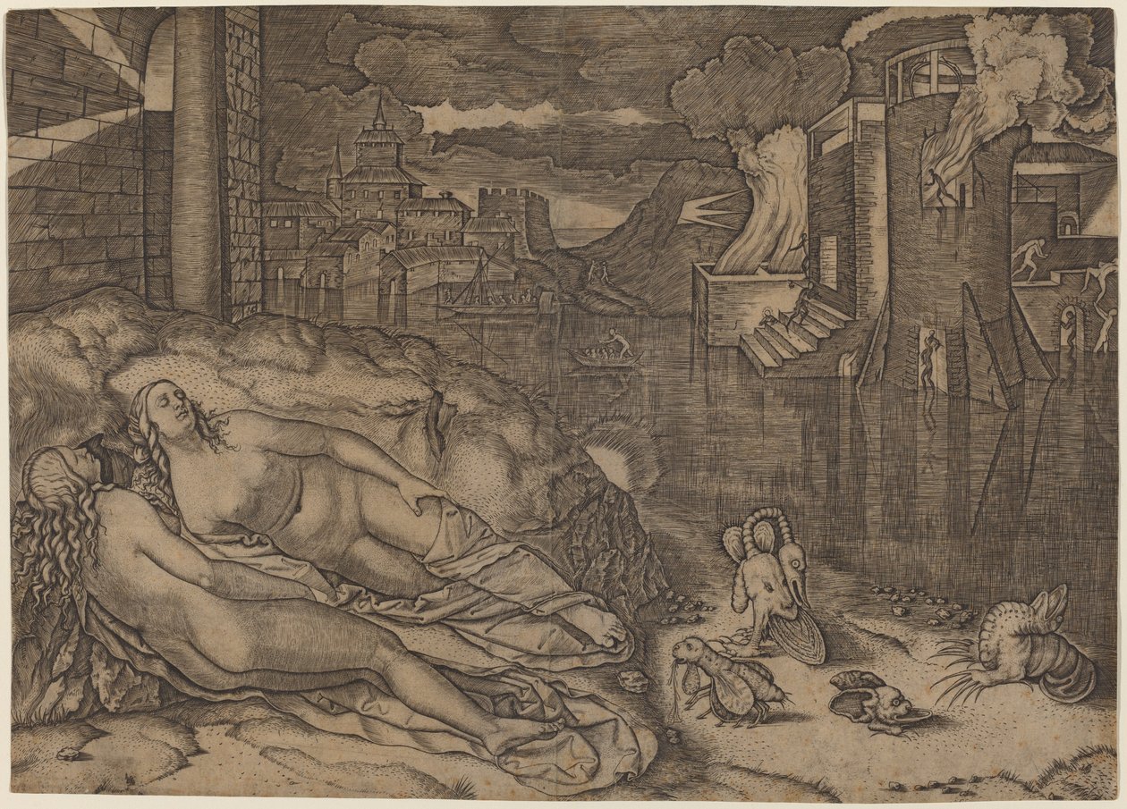 拉斐尔的梦 作者 Marcantonio Raimondi 可能在拉斐尔之后
