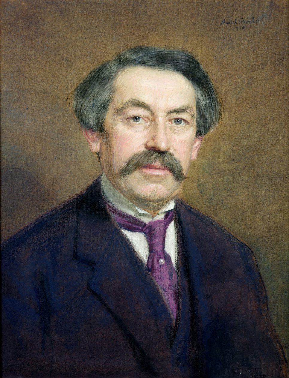 Aristide Briand（1862-1932）1916年的肖像（纸上粉彩） 作者 马塞尔·安德烈·巴斯切特