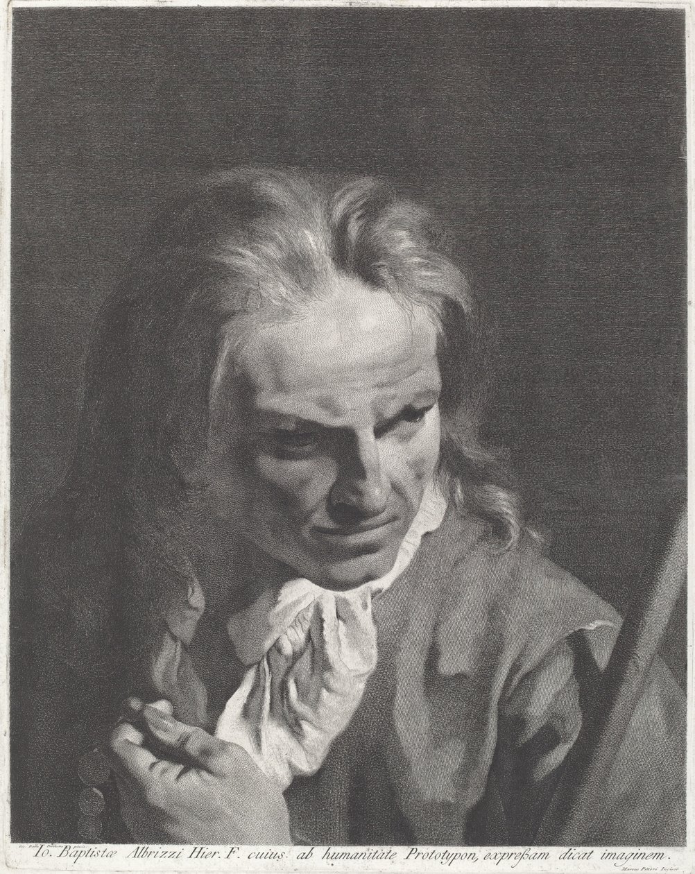 一个带着玫瑰花的绅士朝圣者 作者 Marco Alvise Pitteri 在 Giovanni Battista Piazzetta 之后