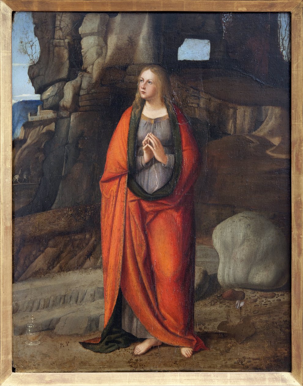 Saint Madeleine penitente，Marco Basaiti（约 1470-1530 年后）的画作。摄影：KIM Youngtae，里昂，里昂美术馆。 作者 马可·巴萨蒂