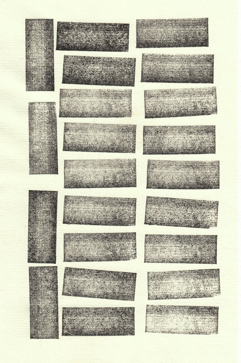 石头_22，2017（橡皮图章） 作者 马尔科·坎佩德利
