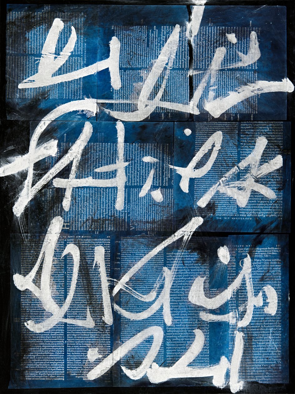 Texto #15，2020 年（拼贴画、混合媒介画布） 作者 马尔科·坎佩德利