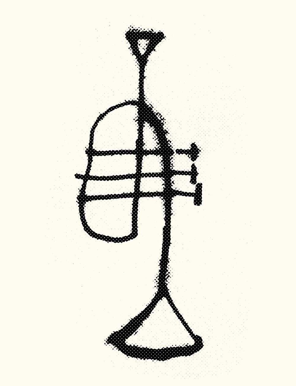 小号》，2019 年（丝网印刷） 作者 马尔科·坎佩德利