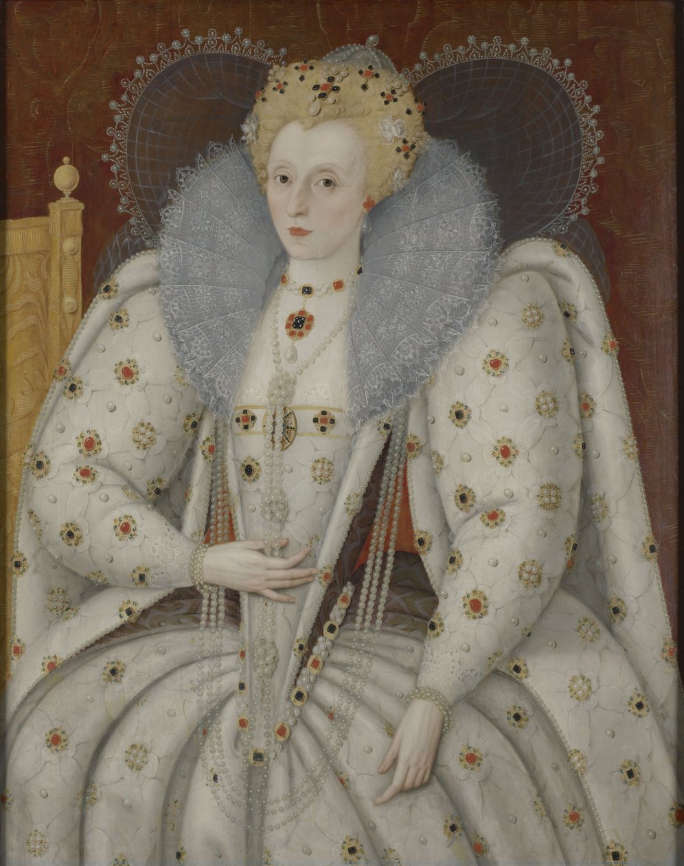 女王伊丽莎白一世的肖像（1558-1603） 作者 Marcus Garret Gheeraerts the Younger