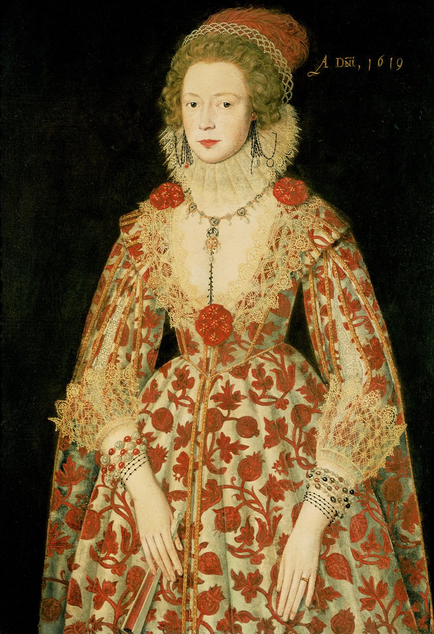 一位女士的肖像，1619年 作者 Marcus Garret Gheeraerts the Younger