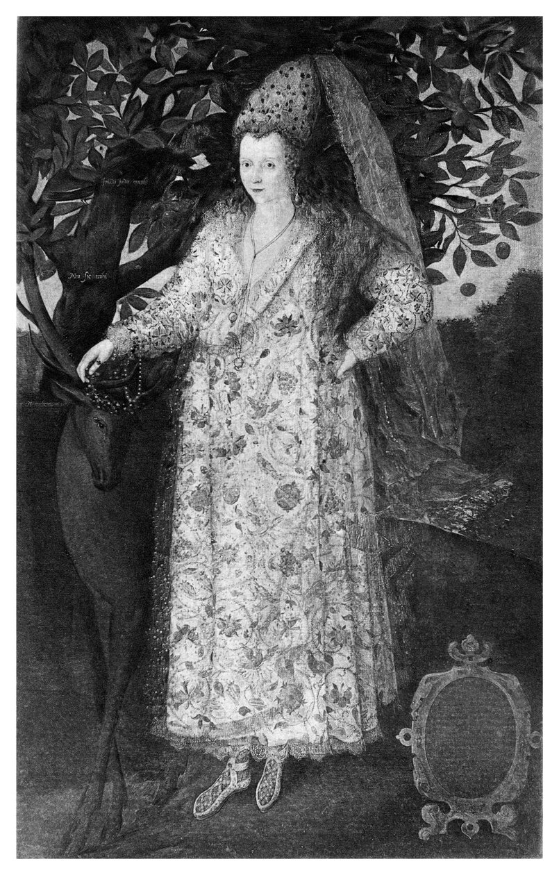 1590年代，1896年，女人的画像。 作者 Marcus Garret Gheeraerts the Younger