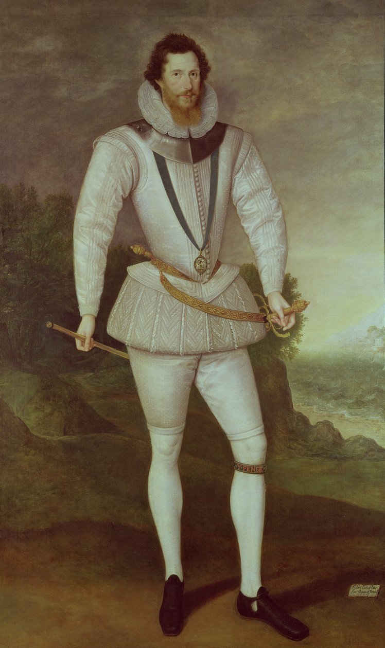 埃塞克斯第二伯爵Robert Devereux，c。 1596 作者 Marcus Garret Gheeraerts the Younger