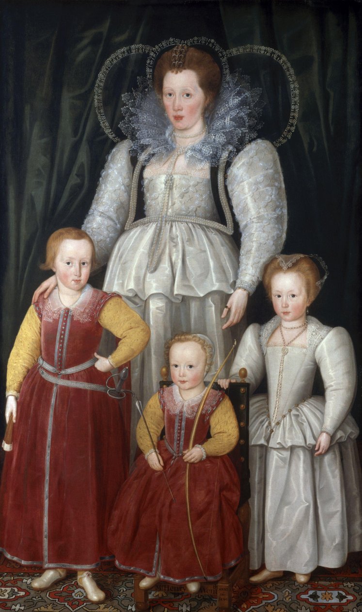 波普夫人安妮（1561-1625 年）和她的孩子们的肖像 作者 Marcus Gheeraerts the Younger