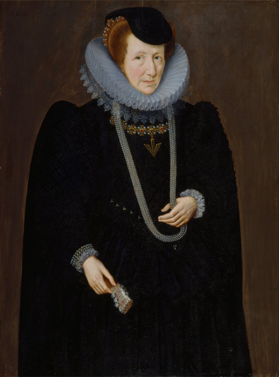 女性肖像，可能是玛丽-斯库达摩尔夫人 作者 Marcus Gheeraerts the Younger