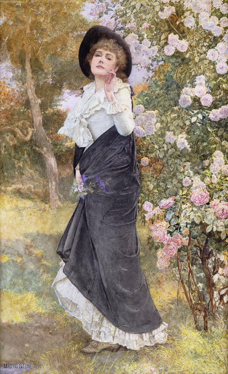 玫瑰开花时间，1891年 作者 马库斯·斯通