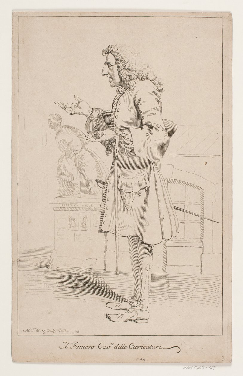 "著名的 Cavre delle Caricature。皮埃尔-莱昂-格齐（1674-1755 年）的作品 作者 马库斯·图舍尔