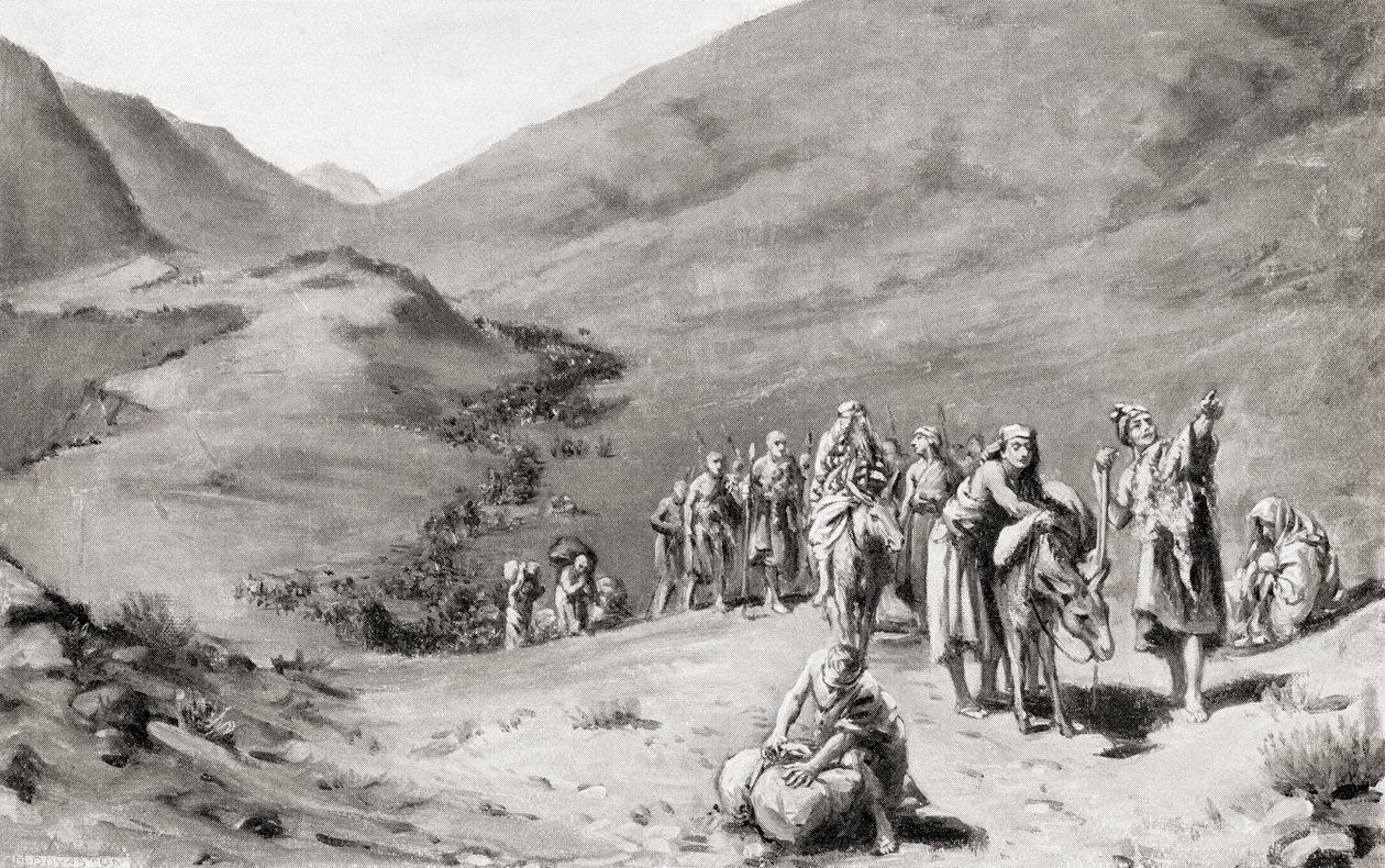 苏美尔部落的迁徙，摘自哈钦森的《民族史》，1915 年出版 作者 玛格丽特（后）多瓦斯顿