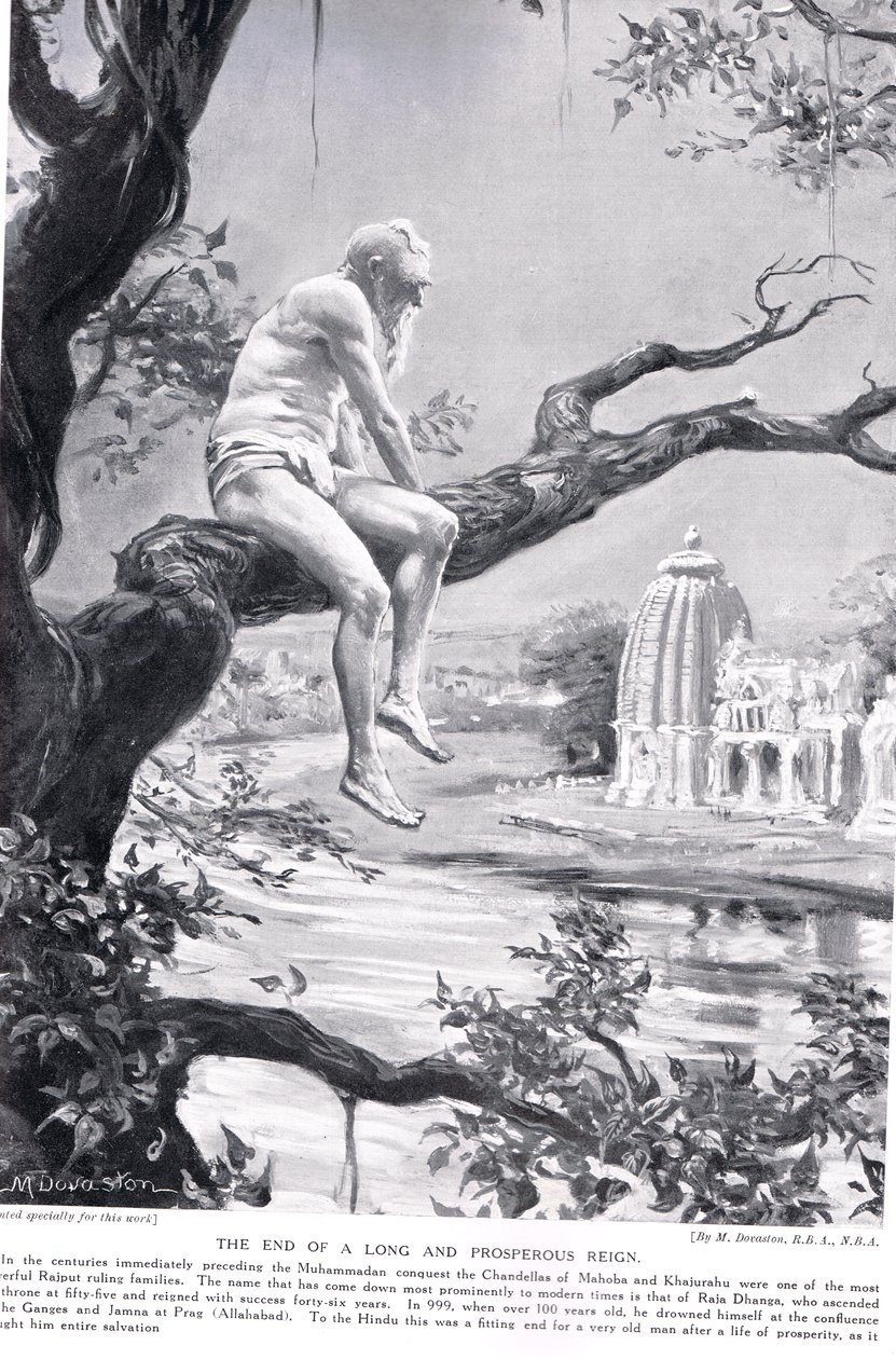 长期繁荣统治的结束》，插图，选自《哈钦逊万国史》，约 1910 年（平版） 作者 玛格丽特·多瓦斯顿