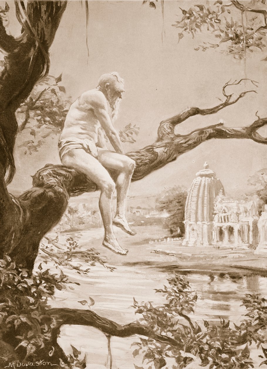 长期繁荣统治的终结》，插图，选自《哈钦森国家史》，约 1910 年（平版） 作者 玛格丽特·多瓦斯顿