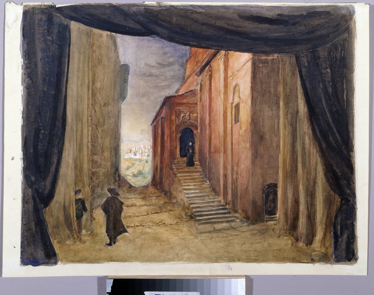 歌剧 "皮埃尔的客人 "的装饰筹备工作，亚历山大-达尔戈梅斯基（1813-1869 年） 作者 玛格丽塔·根里乔夫娜·根克-希弗里娜