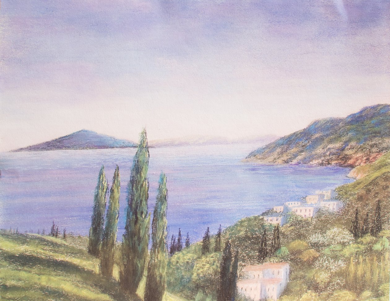 意大利场景，1999（粉彩） 作者 玛戈斯塔基