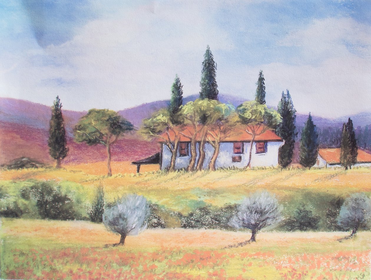 锡耶纳之路，1999（粉彩） 作者 玛戈斯塔基