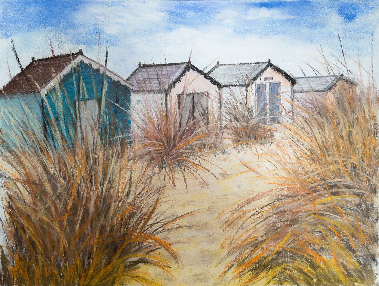 海滩小屋，康沃尔郡，2022 年（柔和） 作者 玛戈斯塔基