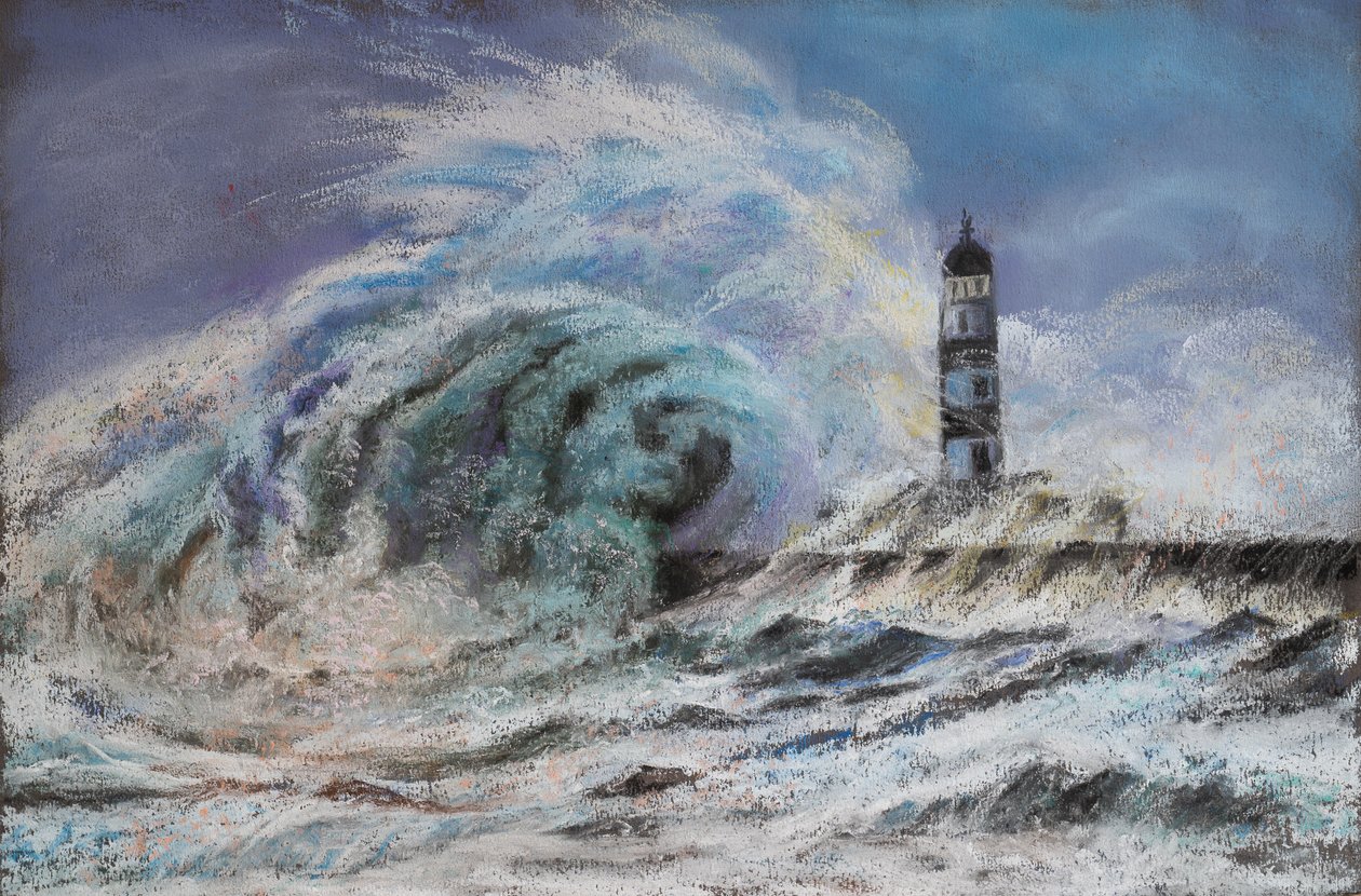 Stormy sea, 2020 (pastel) 作者 玛戈斯塔基