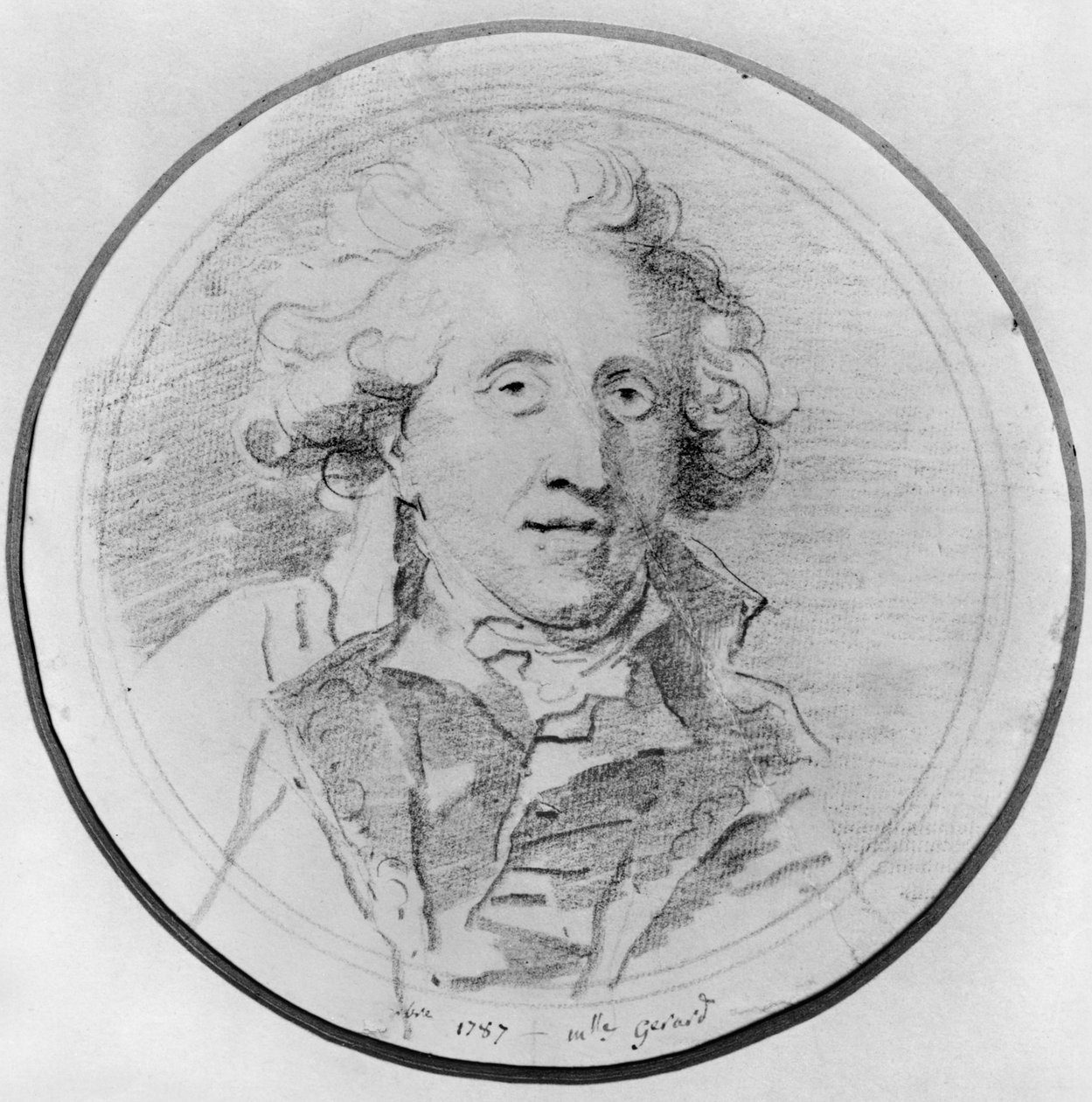 肖像被认为是Jean-Honore Fragonard（1732-1806）1787（纸上皮埃尔） 作者 玛格丽特·杰拉德