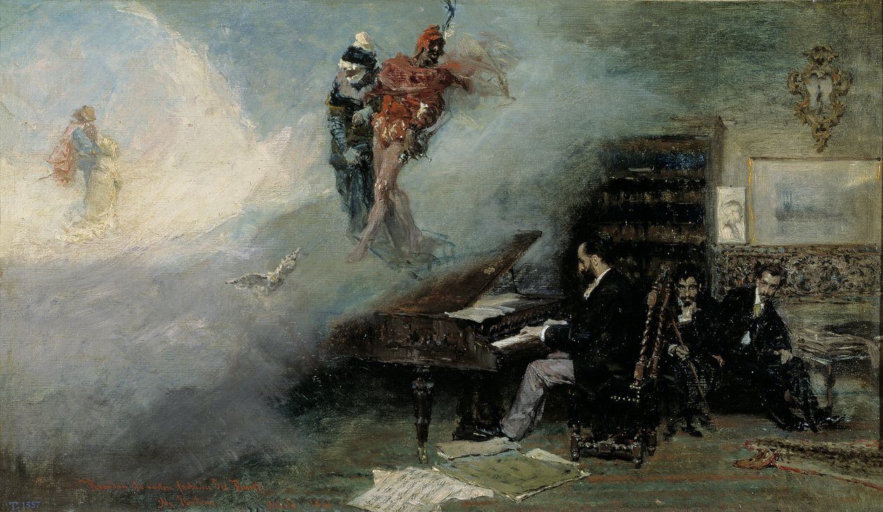 浮士德幻想浮士德幻想，1866年 作者 玛丽亚·福图尼