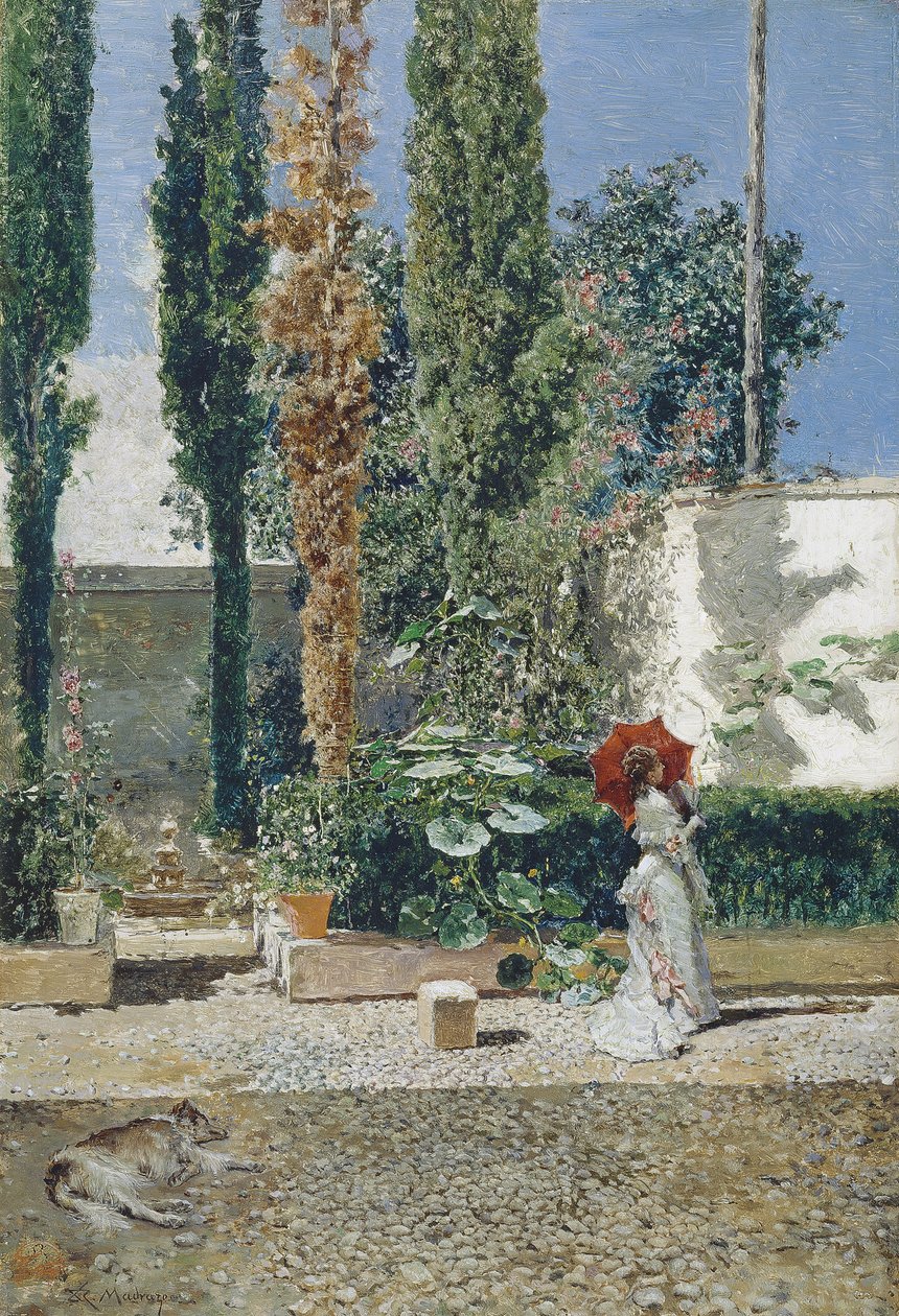 幸运花园的花园，1872年 作者 玛丽亚·福图尼