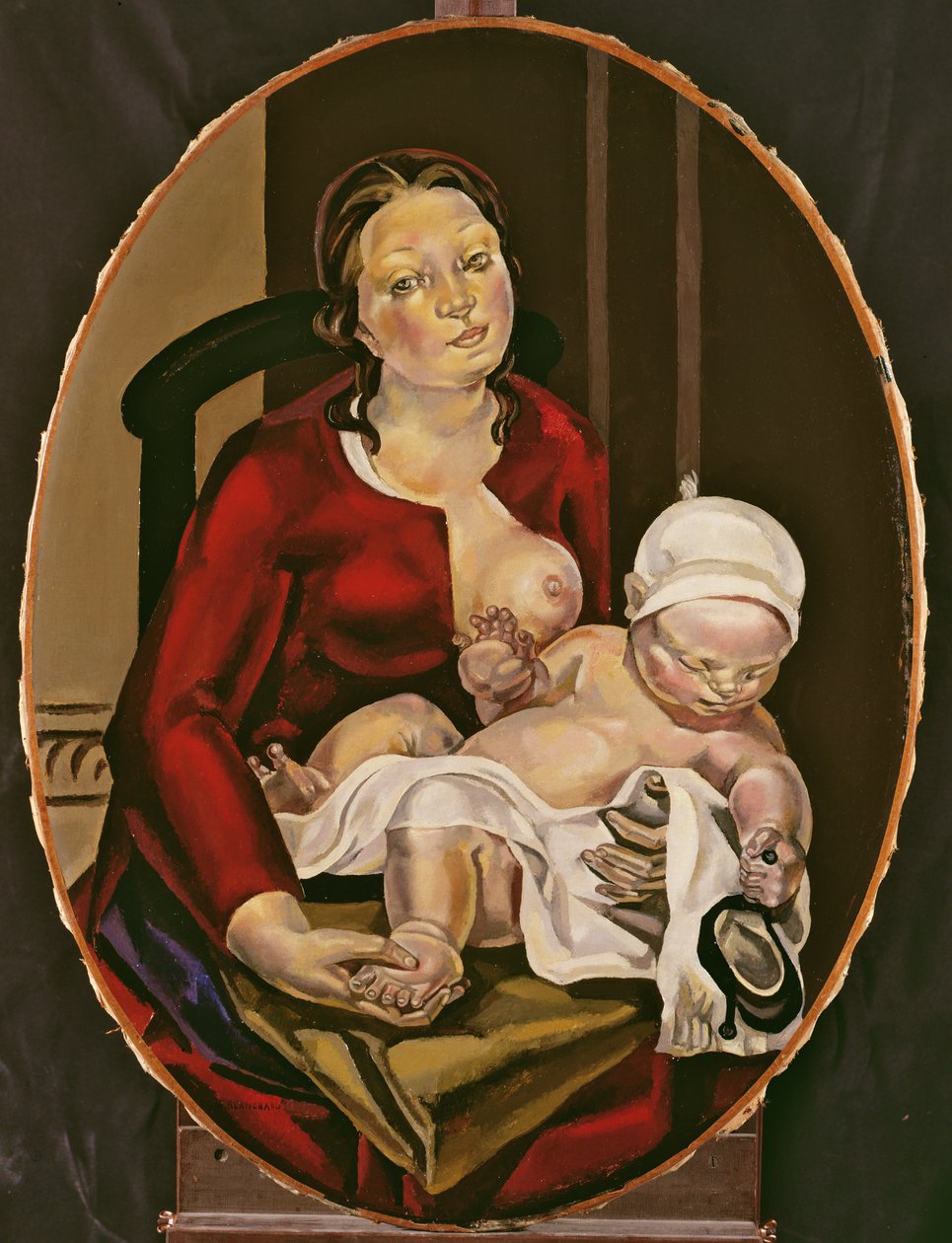 母亲和儿童，c.1922 作者 玛丽亚·布兰查德（Maria Blanchard）